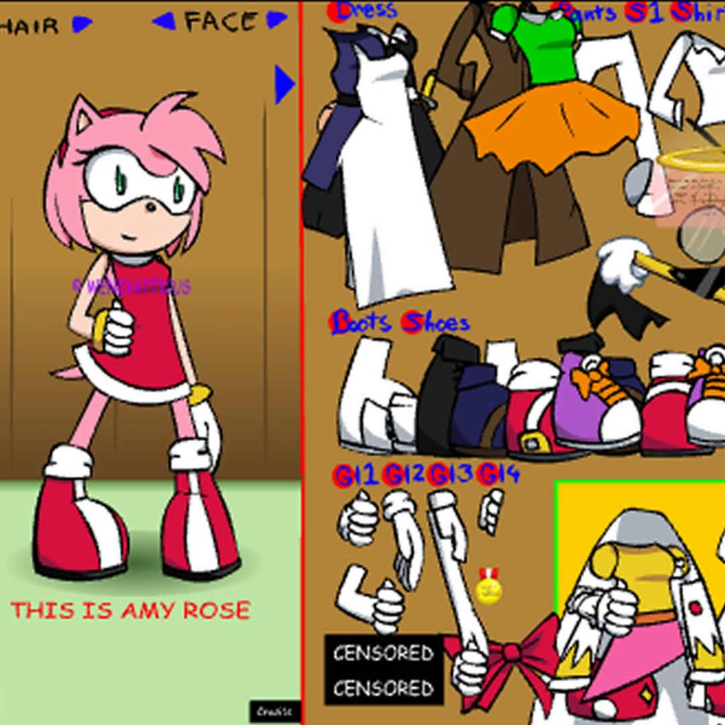 Sonic dress up games